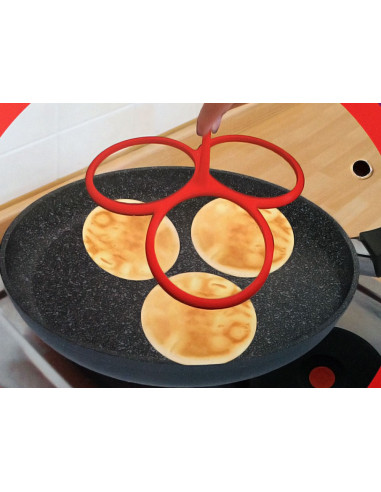Moule à pancakes 3 empreintes en silicone platinium