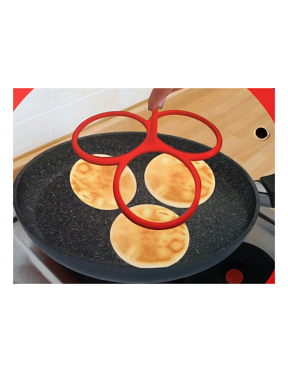 Moule à pancakes 3 empreintes en silicone platinium