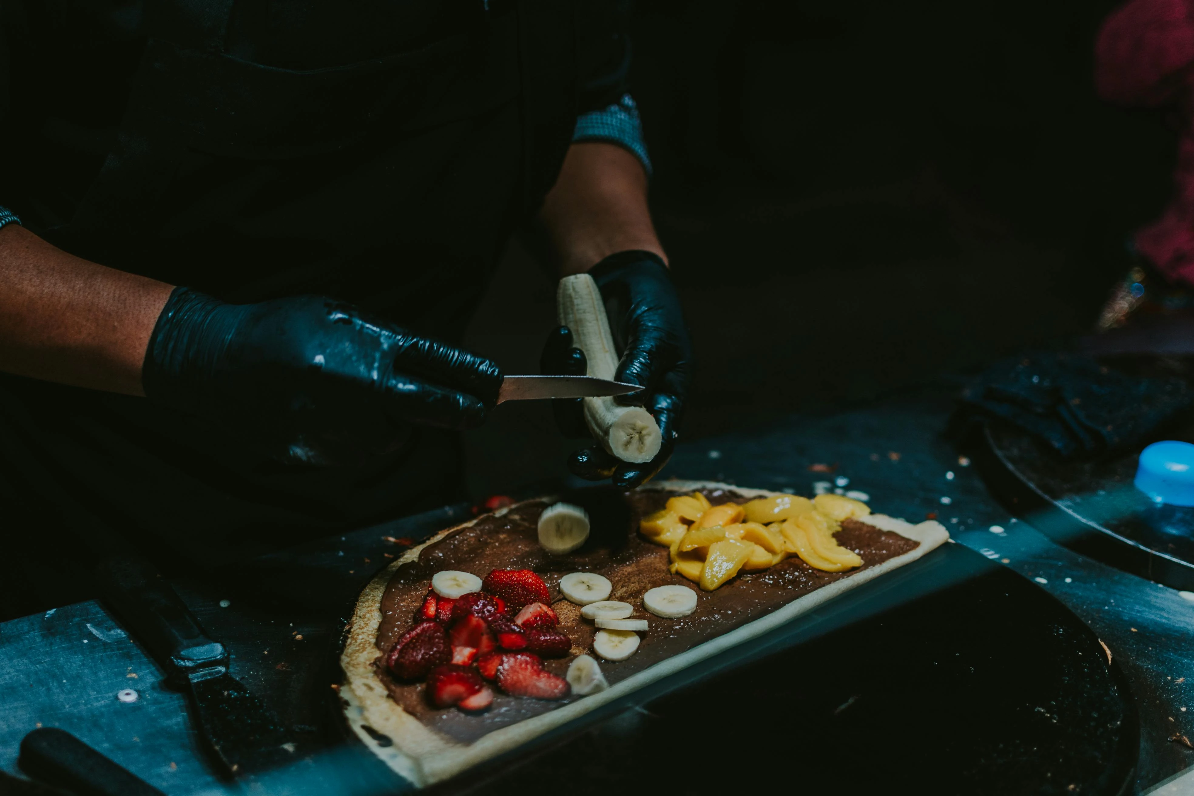 Crêpe avec produits de saison