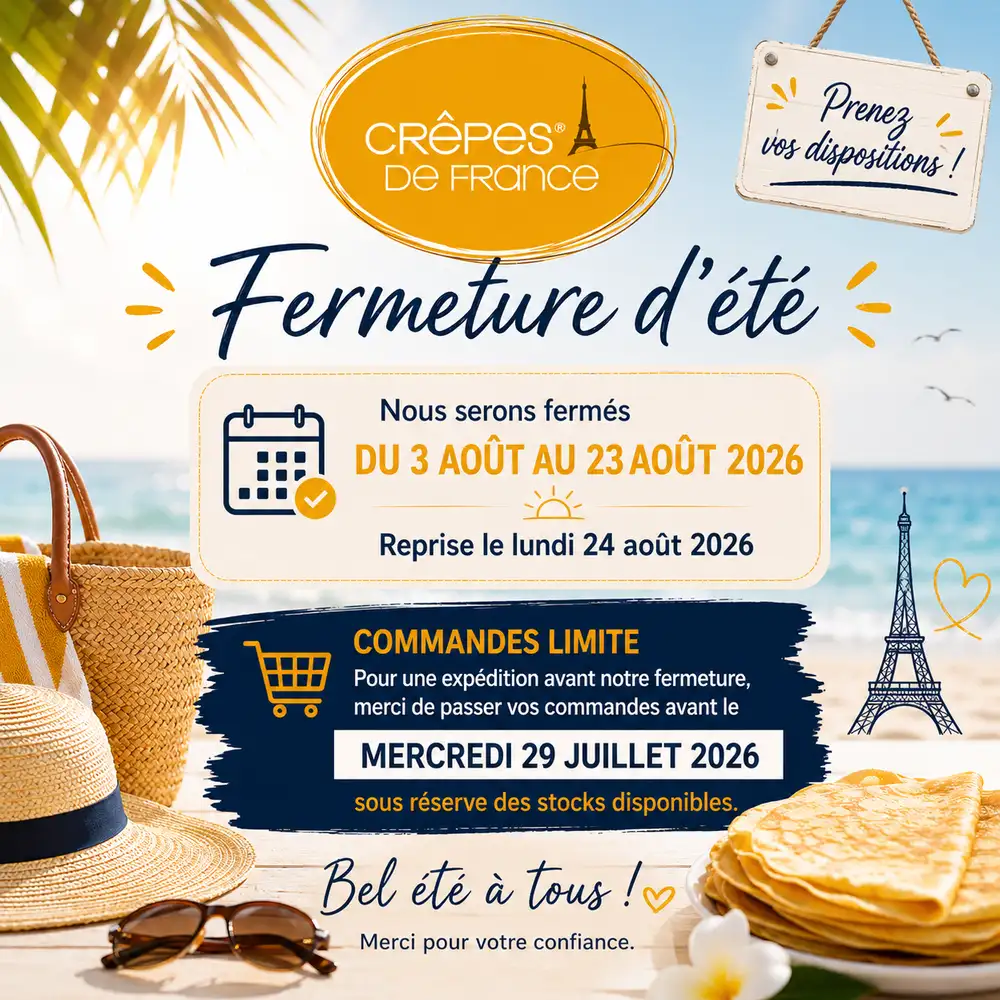 Fermeture &eacute;t&eacute; 2026